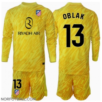Billige Fotballdrakt Atletico Madrid Jan Oblak #13 Keeper Replika Tredjedraktsett Barn 2024-25 Langermet (med bukser)